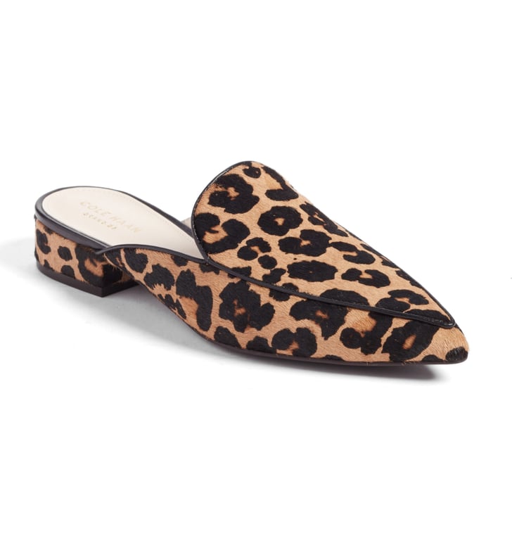 cole haan piper loafer mule leopard