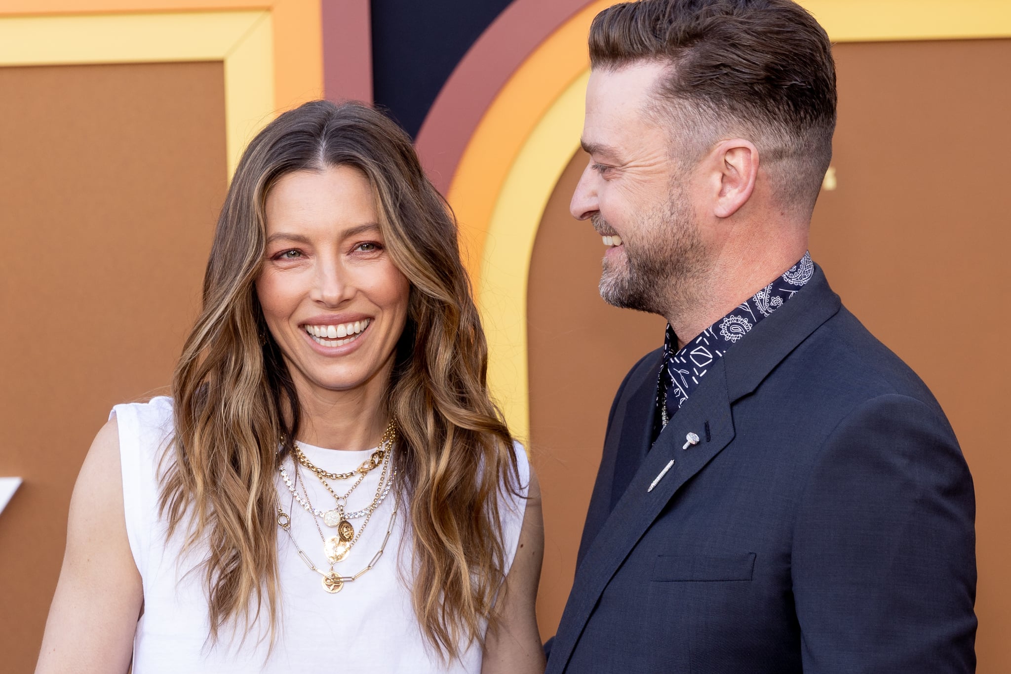 LOS ANGELES, CALIFORNIA - MAY 09: Jessica Biel and Justin Timberlake attend the Los Angeles premiere FYC event for Hulu's 'Candy' at El Capitan Theatre on May 09, 2022 in Los Angeles, California. (Photo by Emma McIntyre/WireImage)