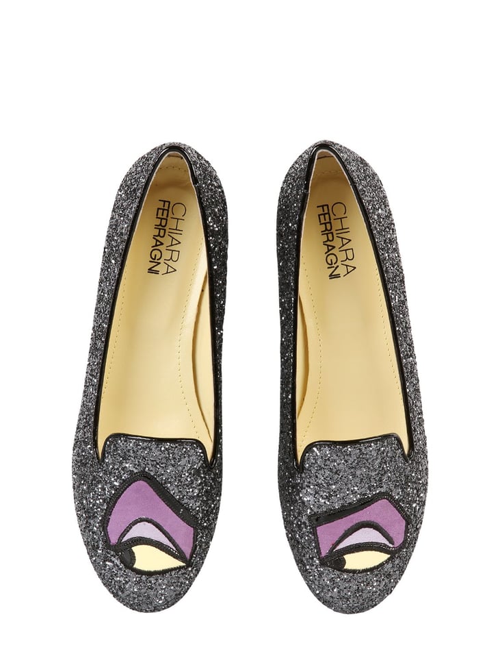 Chiara Ferragni Disney Maleficent Glittered Loafers | Disney Fashion ...