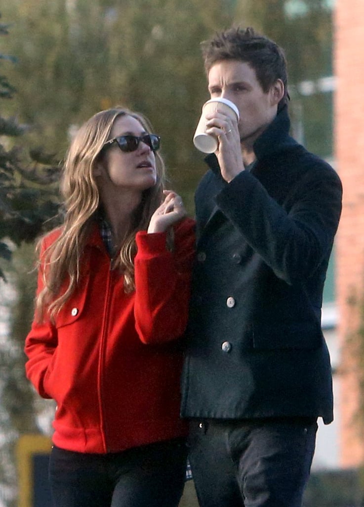 Eddie Redmayne and Hannah Bagshawe Kissing in London