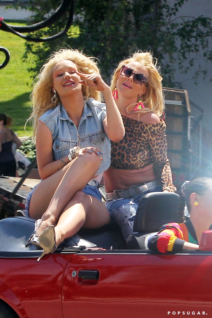 Britney Spears and Iggy Azalea Film the "Pretty Girls" Video