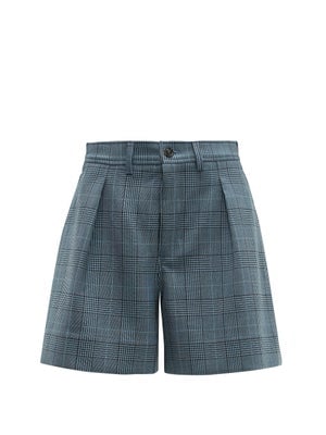 Ganni Prince of Wales Tailored Shorts