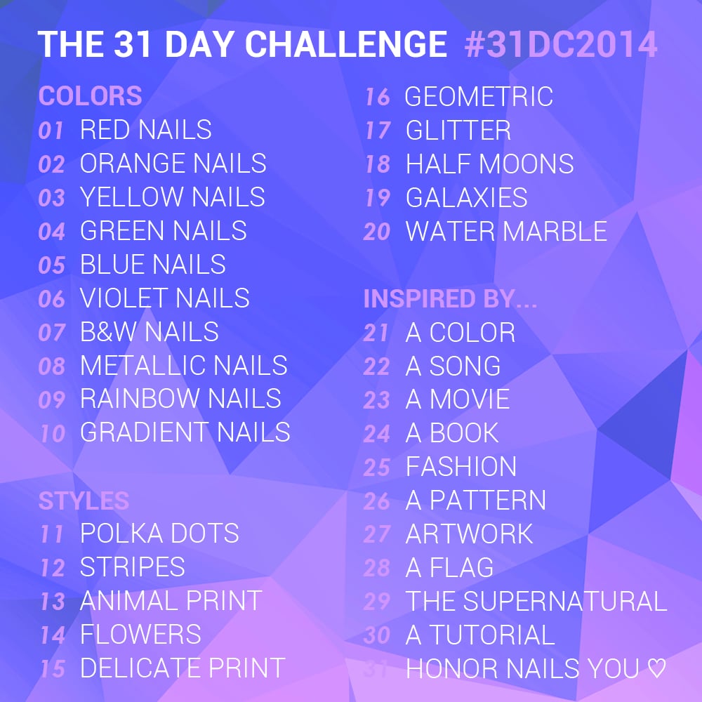 The 31 Day Challenge