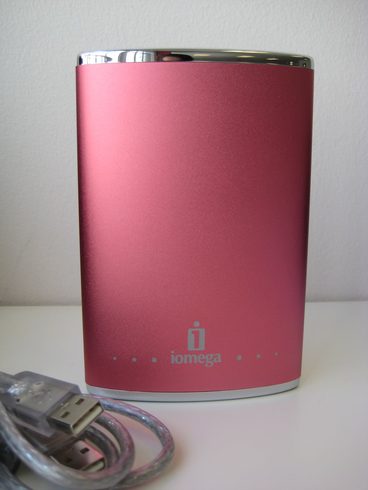 Flask Style Pink Portable Hard Drive by Iomega