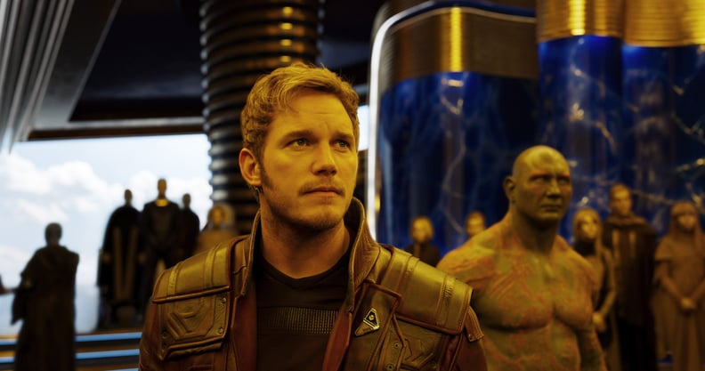 GUARDIANS OF THE GALAXY VOL. 2, from left: Chris Pratt, Dave Bautista, 2017.  Walt Disney Studios Motion Pictures /courtesy Everett Collection