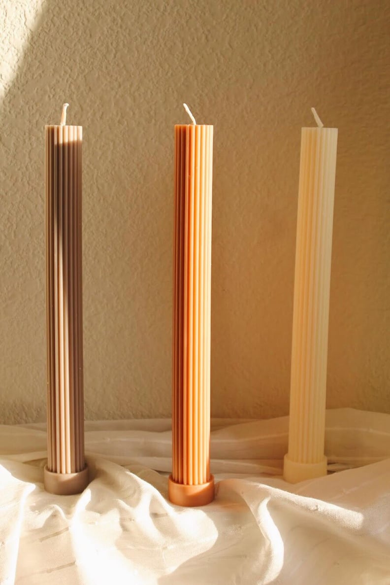 Fluted Pillar Candle Trio