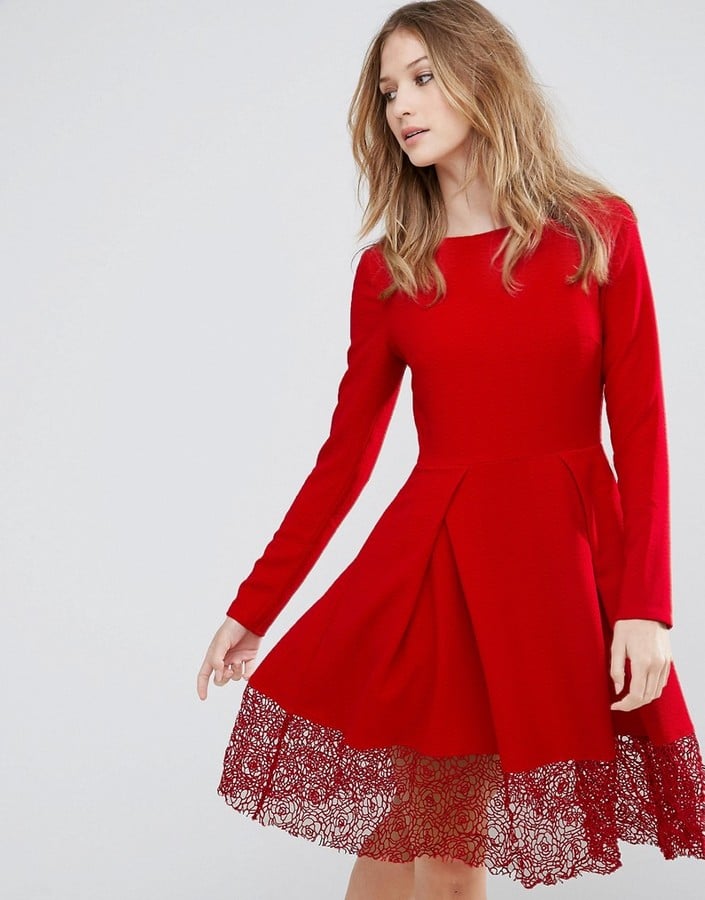 Traffic People Long-Sleeve Skater Dress