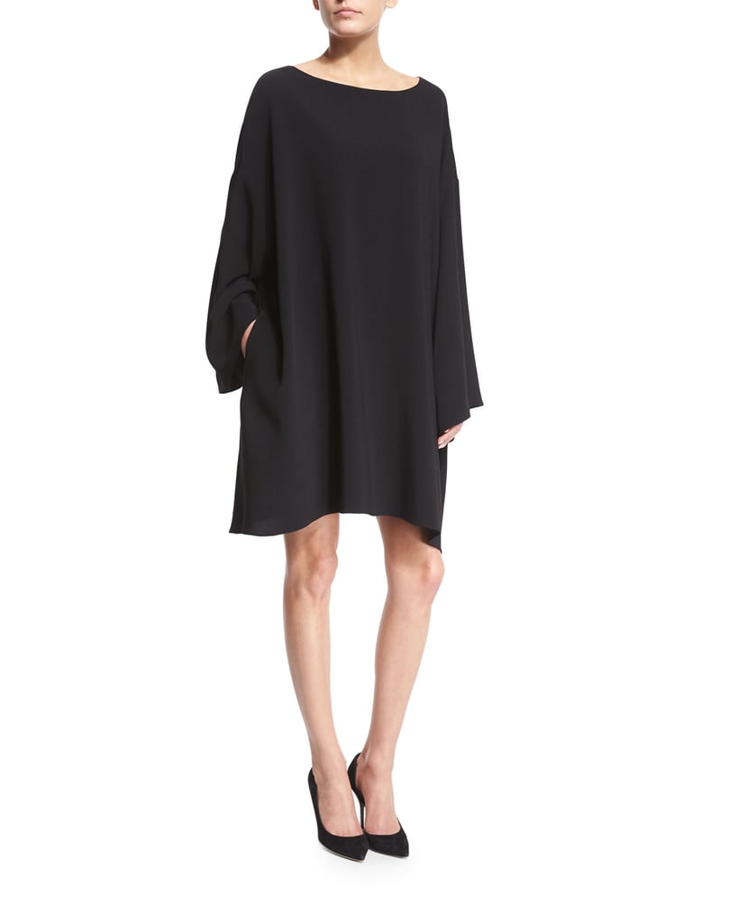 Angelina Jolie's Long Black Dress | POPSUGAR Fashion