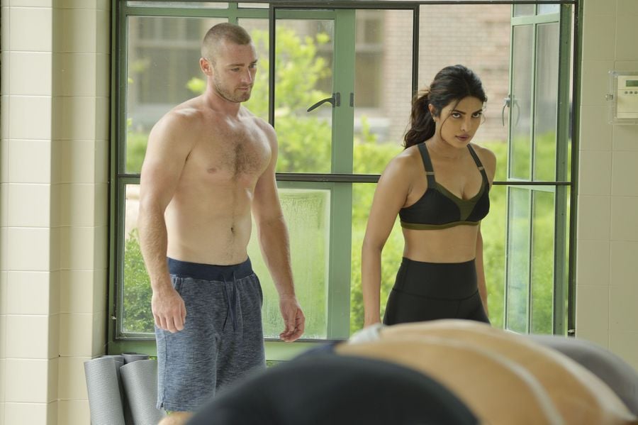 Ryan (Jake McLaughlin) refuses to let anyone steal his shirtless spotlight.
