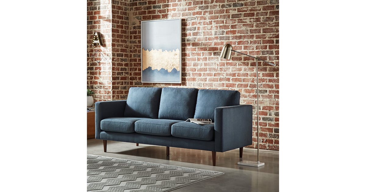 rivet revolve modern leather sofa