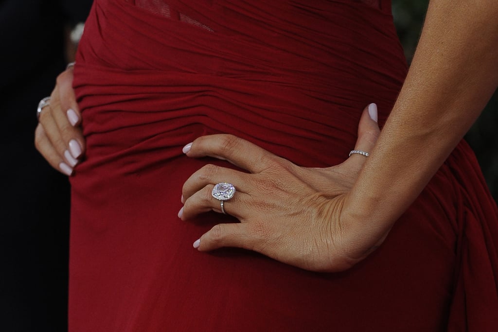 Sofia Vergara flaunted her gorgeous multicarat engagement ring, which she complemented with a few more bands from Kay Jewelers. "This is the love hand," she said, as she took to the SAG Awards Mani Cam.