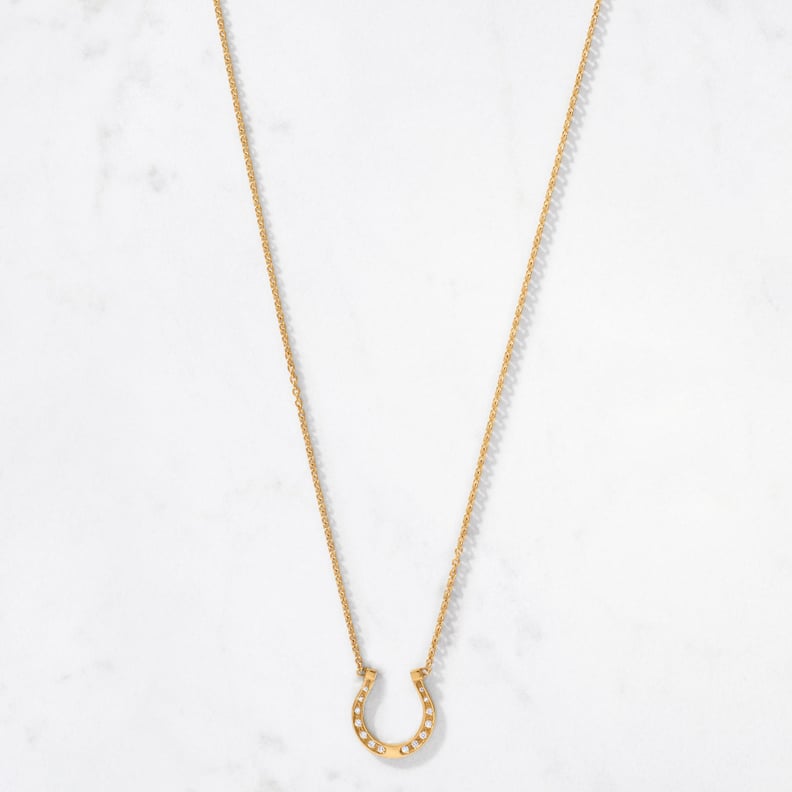 Golden Horseshoe Diamond Necklace