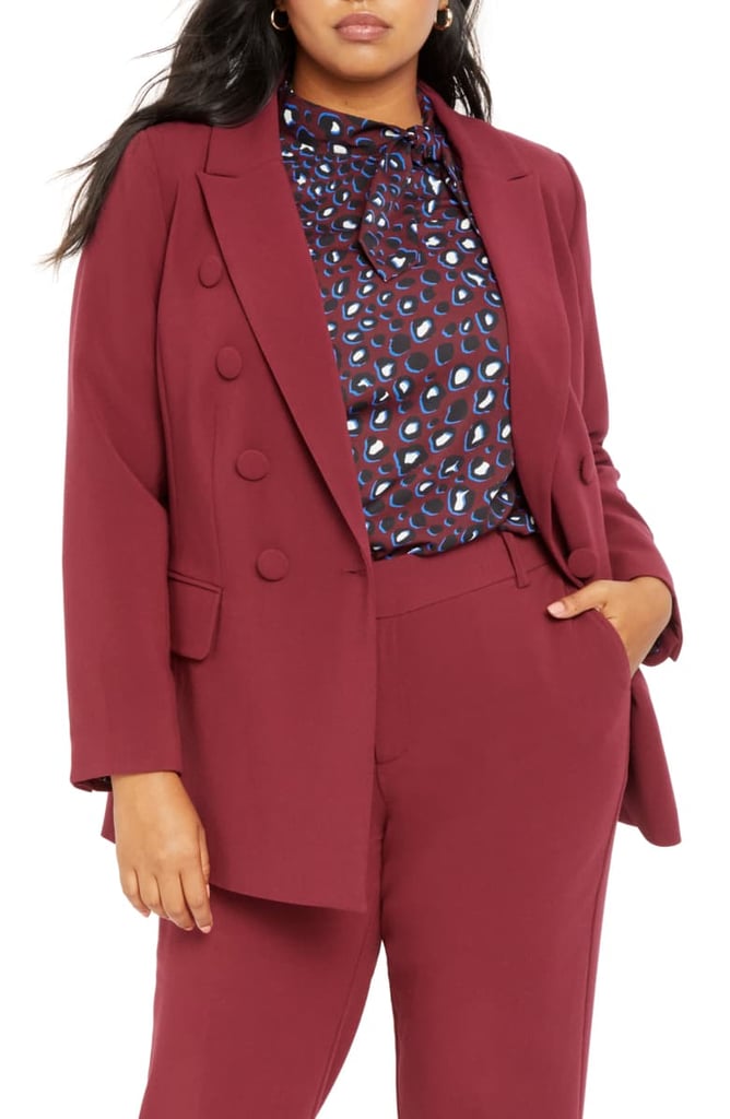 Eloquii Double Breasted Peaked Lapel Jacket