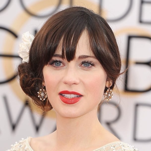 Typically it's the New Girl star's nail art that has Instagram clicking, but this week it was Zooey Deschanel's retro Golden Globes beauty look they loved.
