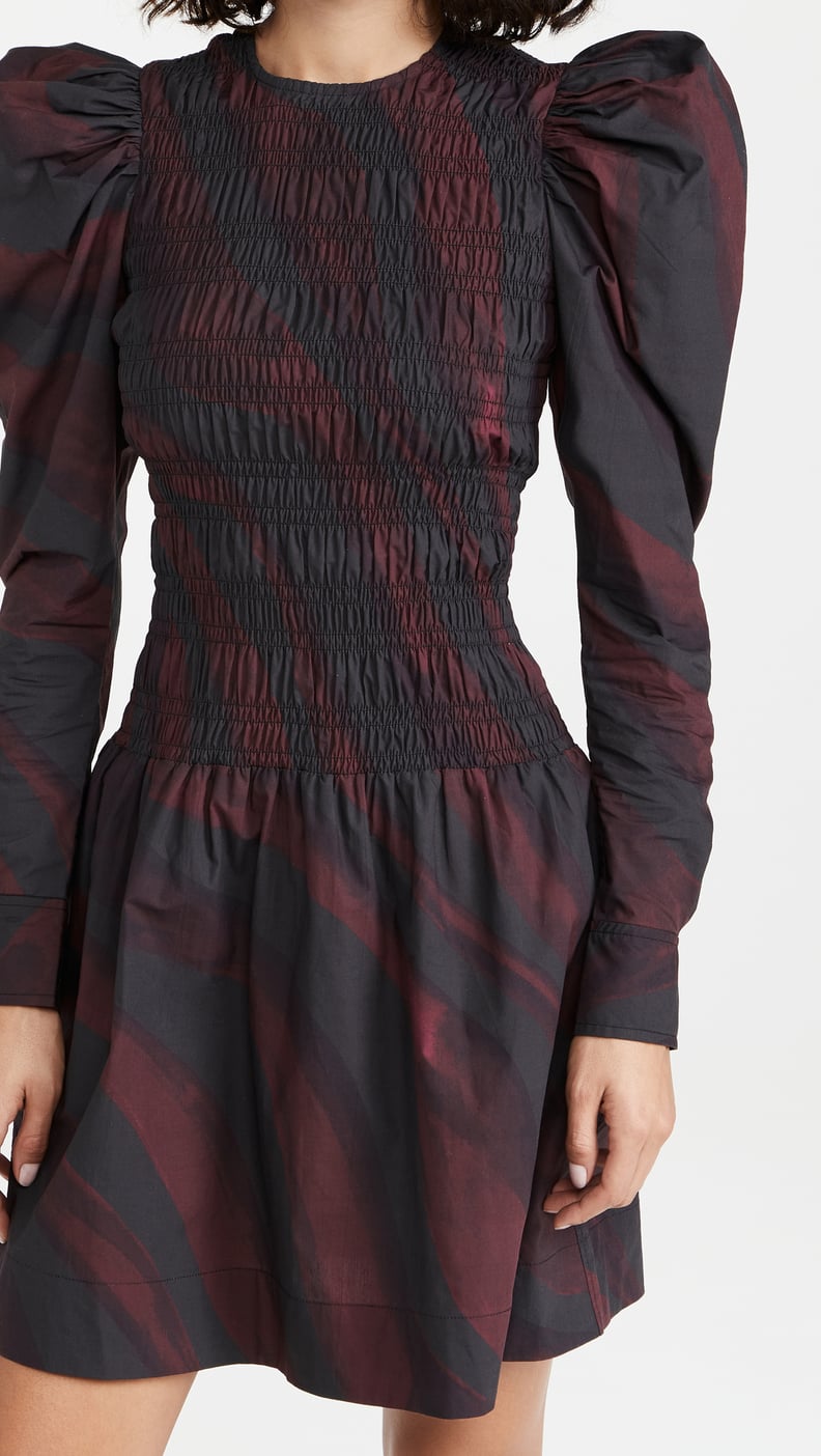 Perfect Puff-Sleeves: Ganni Printed Cotton Poplin Mini Dress