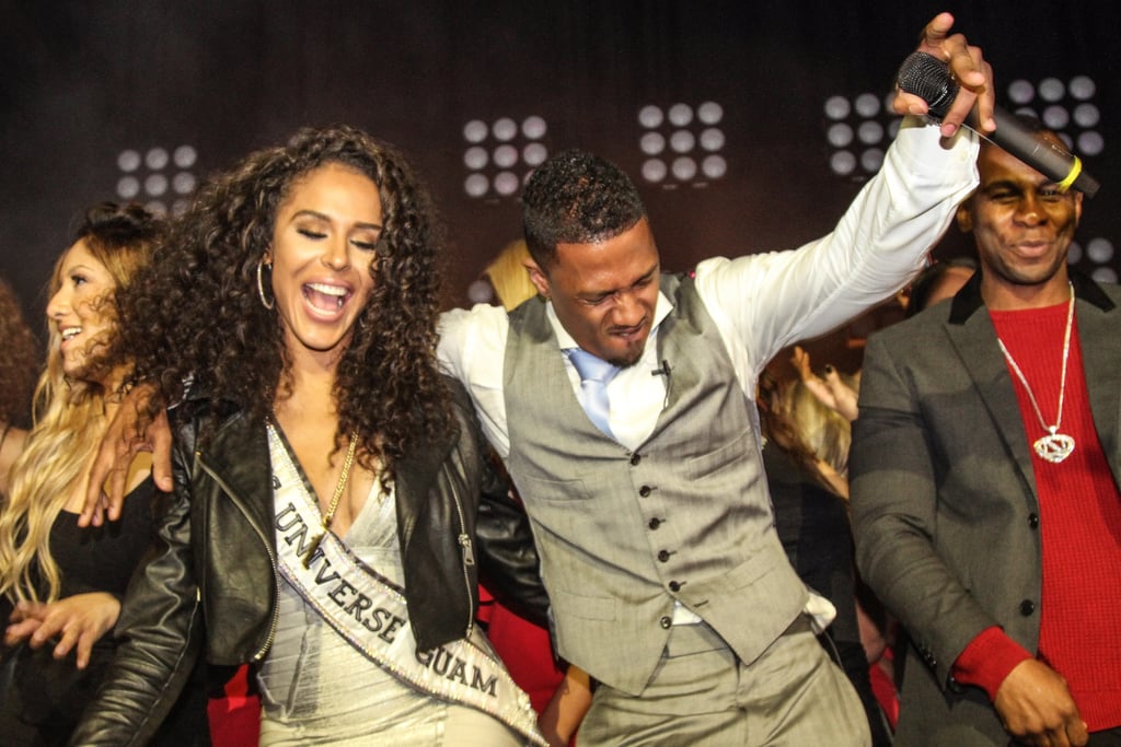Nick Cannon was feeling the energy at the Maxim party.