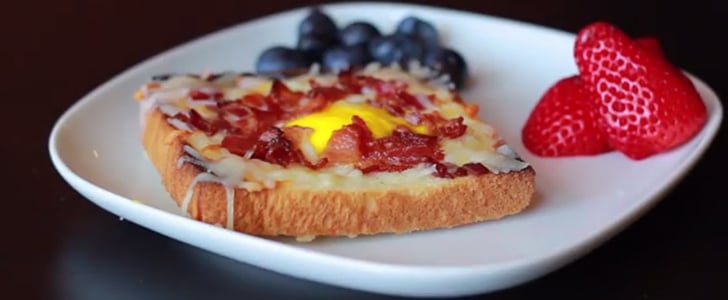 Broiled Eggs on Toast With Bacon and Cheese