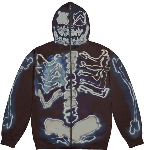 Cactus Jack For Fragment Skeleton Graffiti Full Zip Hoodie