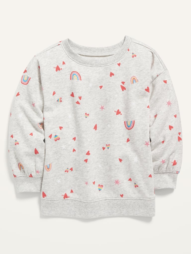 Old Navy Printed Drop-Shoulder Pullover Sweatshirt For Toddler Girls