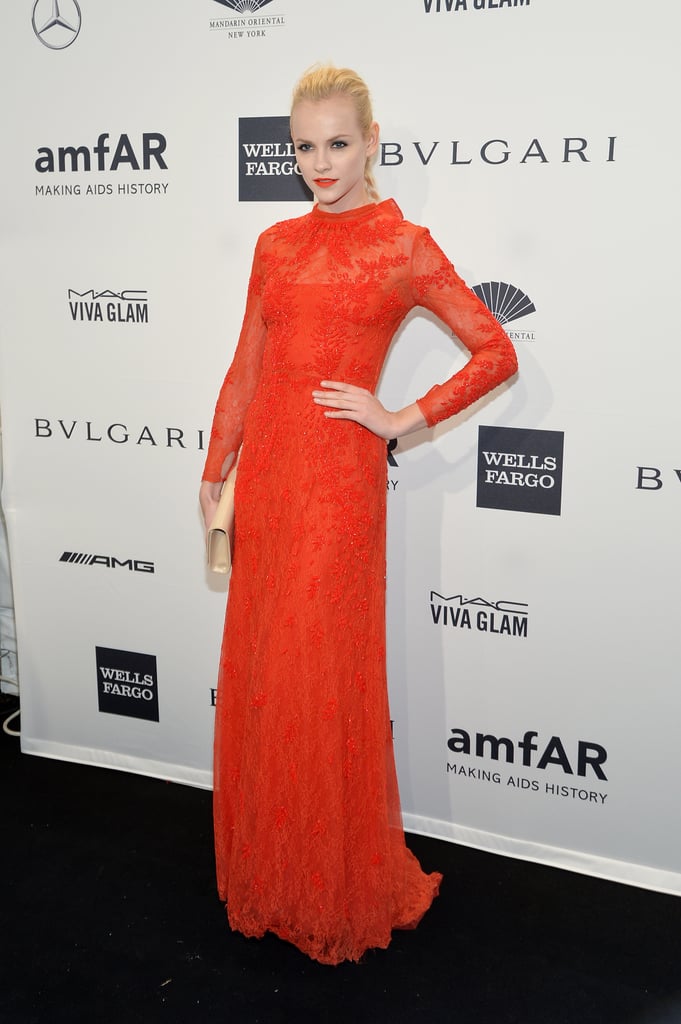 Ginta Lapina at amfAR's New York Gala.