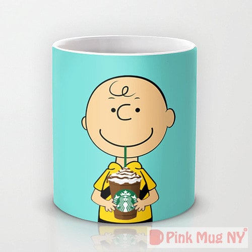 I Love Starbucks Charlie Brown Mug