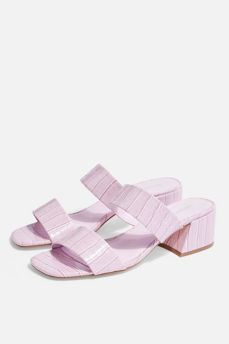 Topshop Downtown Crocodile Mules