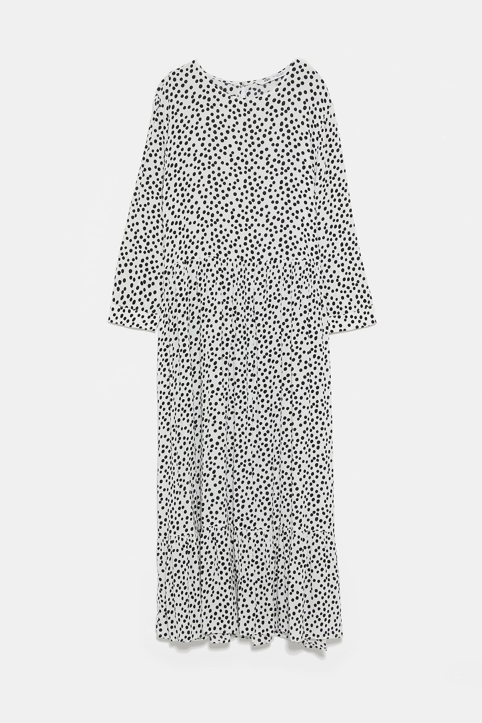 polka dot maxi dress zara