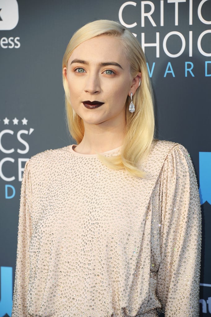 Saoirse Ronan in Dark Red Lipstick at the Critics' Choice Awards