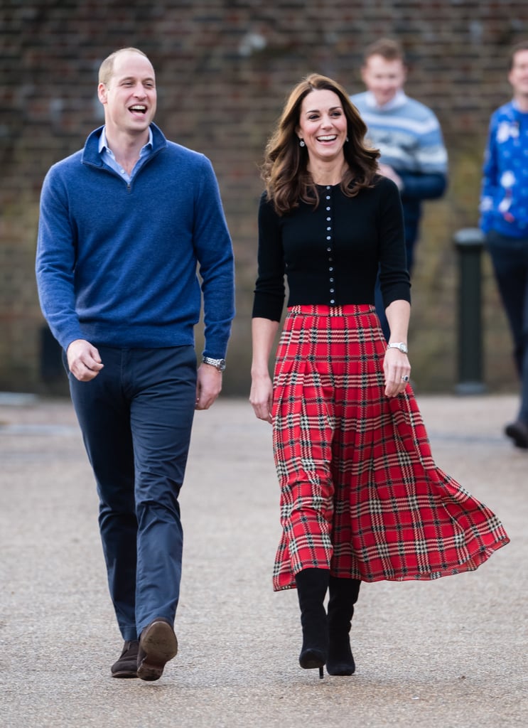 Kate Middleton's Plaid Midi Skirt December 2018