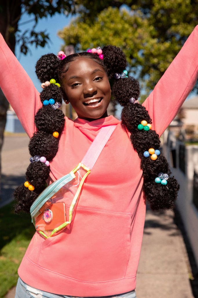 How Kheris Wears Her POPSUGAR x Old Navy Clear Vinyl Fanny Pack in Neon