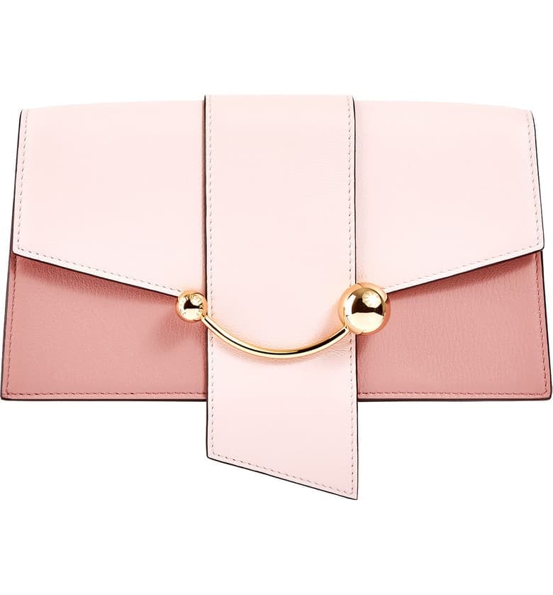 Strathberry Mini Crescent Leather Clutch