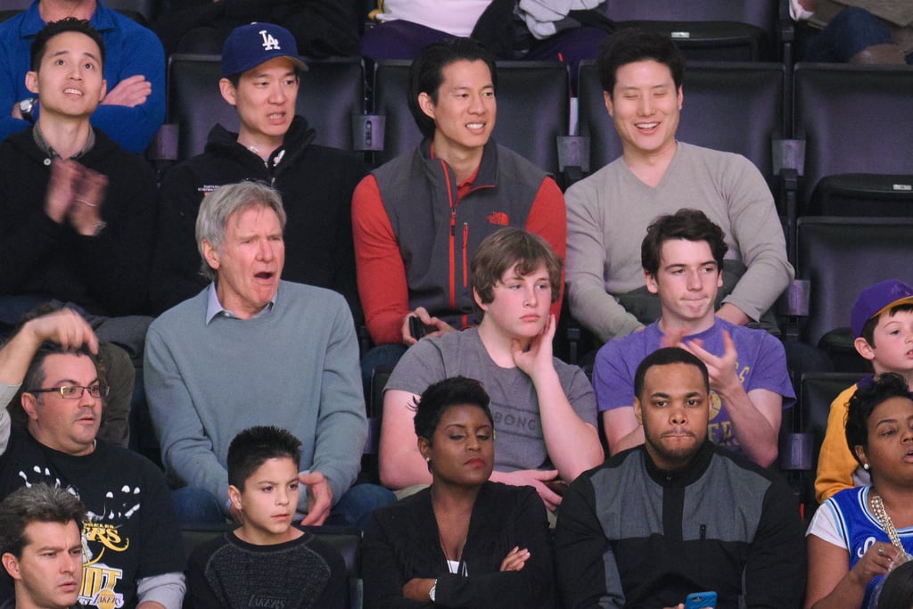 Harrison Ford and His Family at a Basketball Game in LA 2016