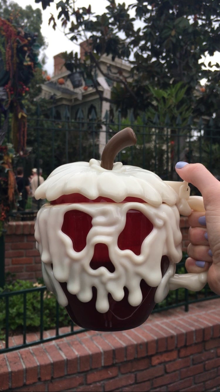 Pumpkin Hot Chocolate in a Poison Apple Mug