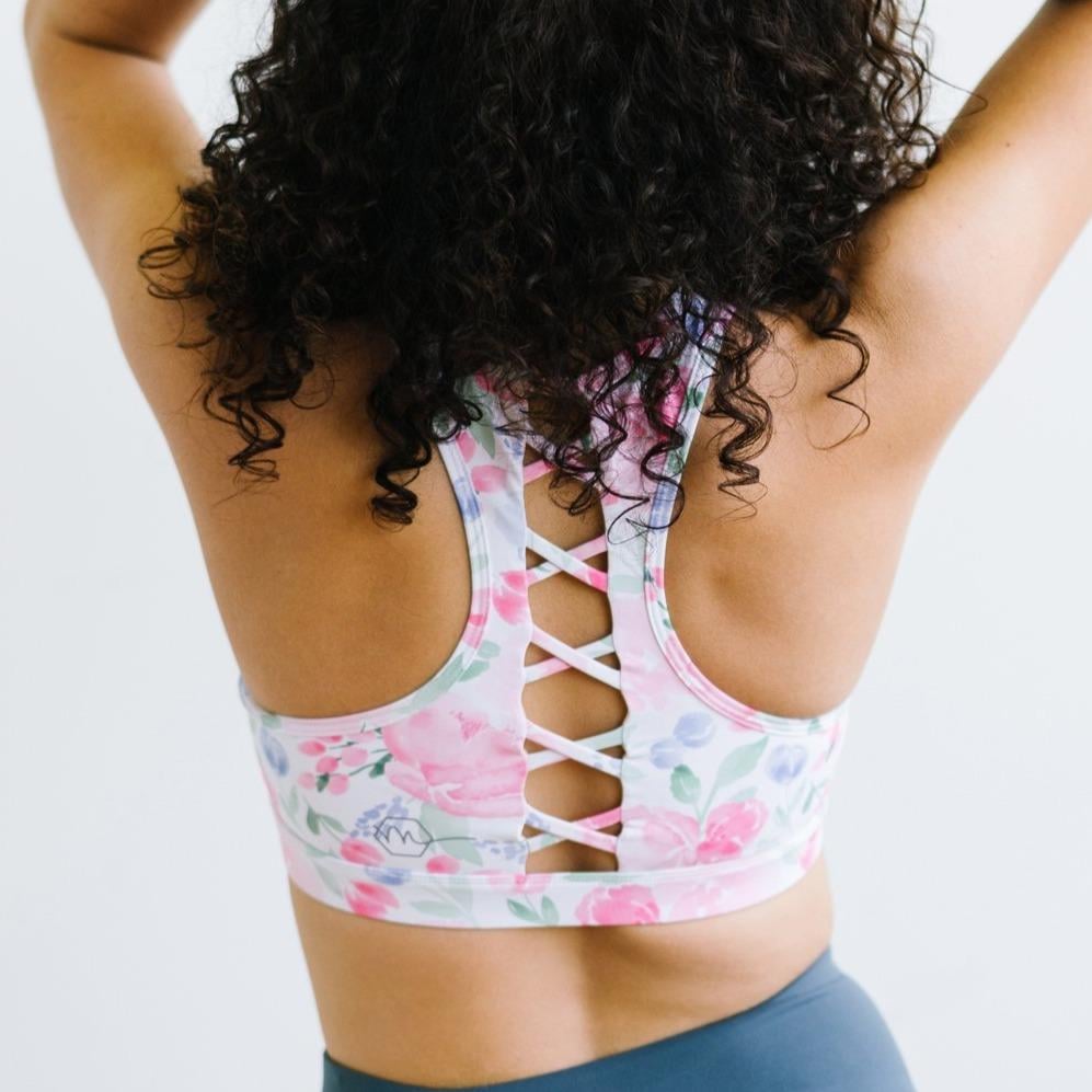 Maven Thread Courage Sports Bra in White Floral