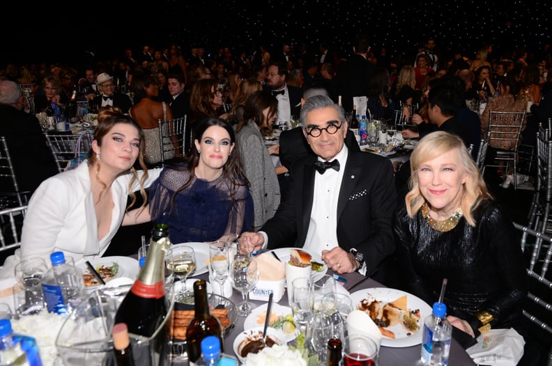 Annie Murphy, Emily Hampshire, Eugene Levy, and Catherine O'Hara at the 2020 Critics' Choice Awards