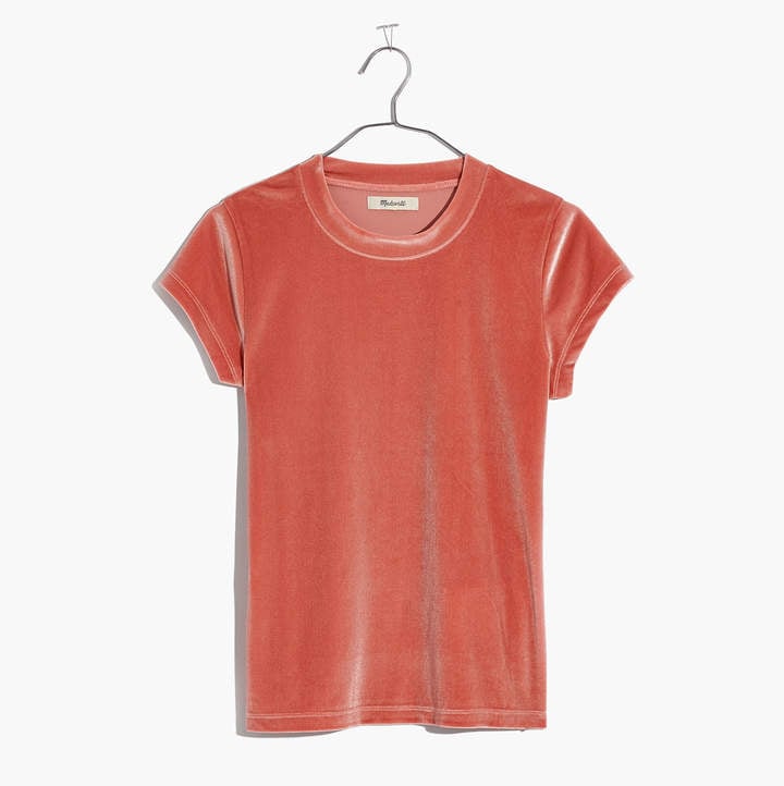 Madewell Velvet Crewneck Tee | See What 