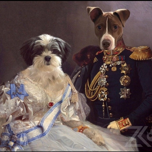 Royal Pet Portraits Popsugar Pets