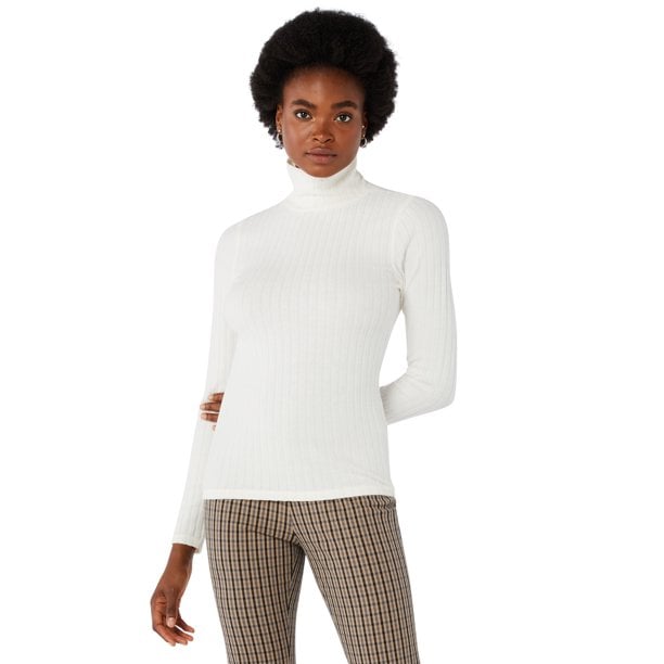 Free Assembly Women's Brushed Ribbed Turtleneck