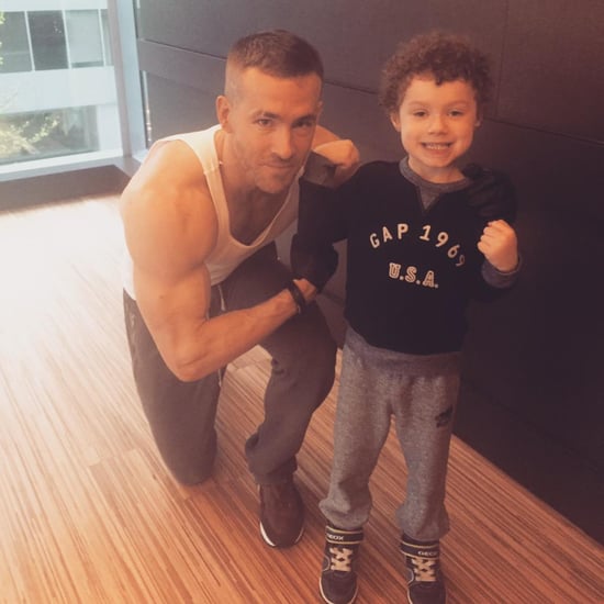 Ryan Reynolds Poses For Photo With Little Boy at the Gym