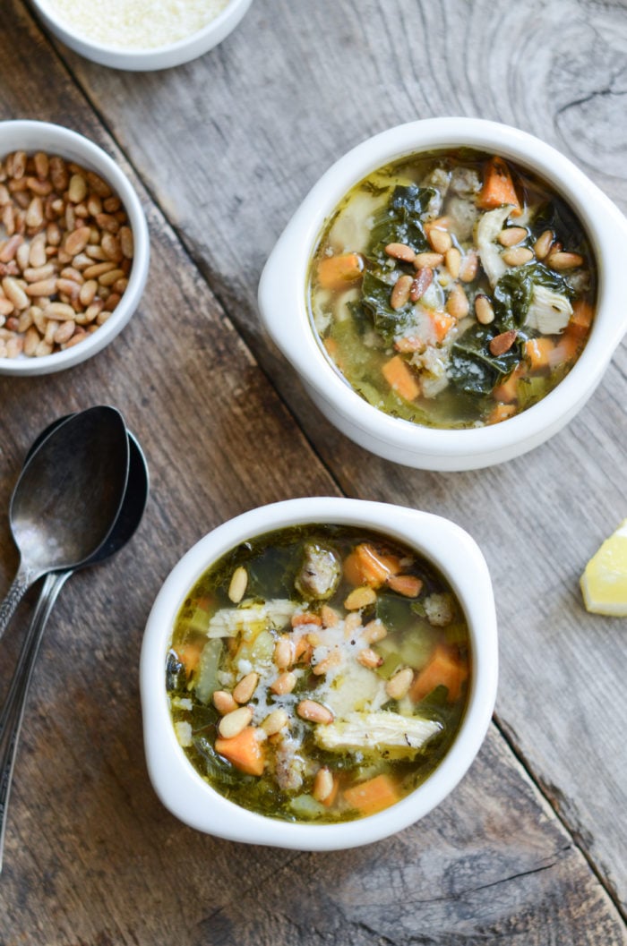 Chicken Soup With Kale, Sausage and Sweet Potatoes