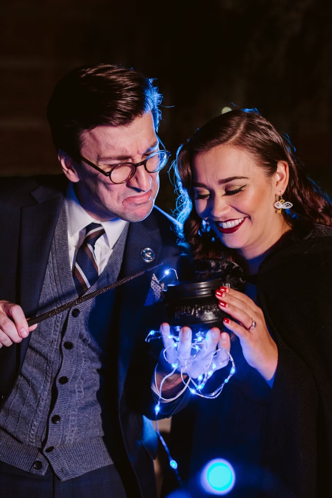 Harry Potter Hufflepuff and Ravenclaw Engagement Photos