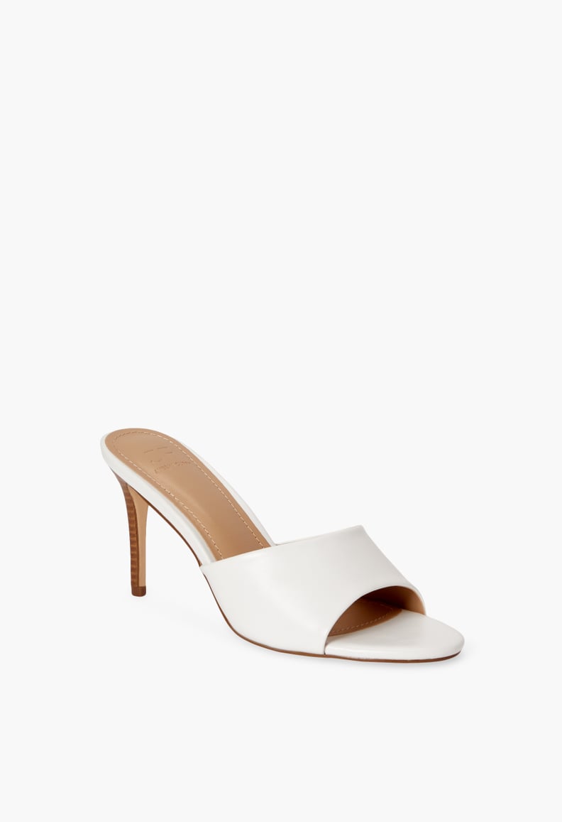 Ayesha Curry x JustFab Audre Mules in Bright White