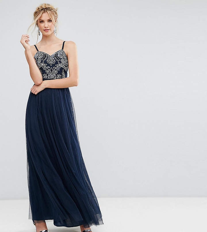 Maya Tall Cami Strap Bow Back Embellished Maxi Dress