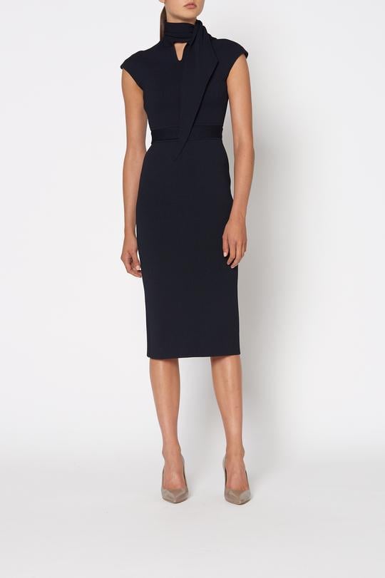 Meghan's Scanlan Theodore Crepe Knit Cravat Dress