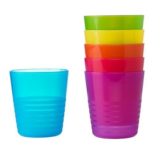 Ikea Kalas BPA-Free Tumbler, Assorted Colors, 6-Pack