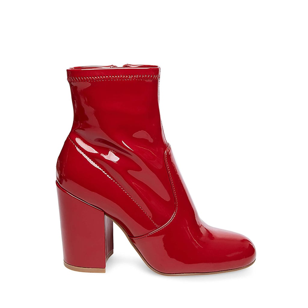 steve madden gaze ankle boots red