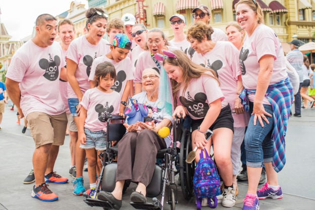 Woman Celebrates 100th Birthday at Disney World