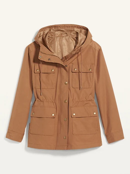 Old Navy Water-Resistant Canvas Hooded Utility Jacket