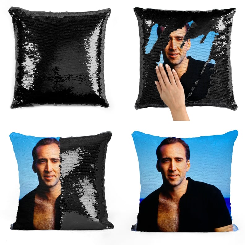 Nicolas Cage Sexy Sequin Pillow