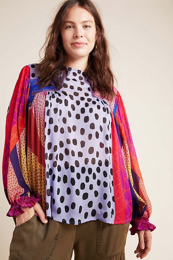 anthropologie peasant top
